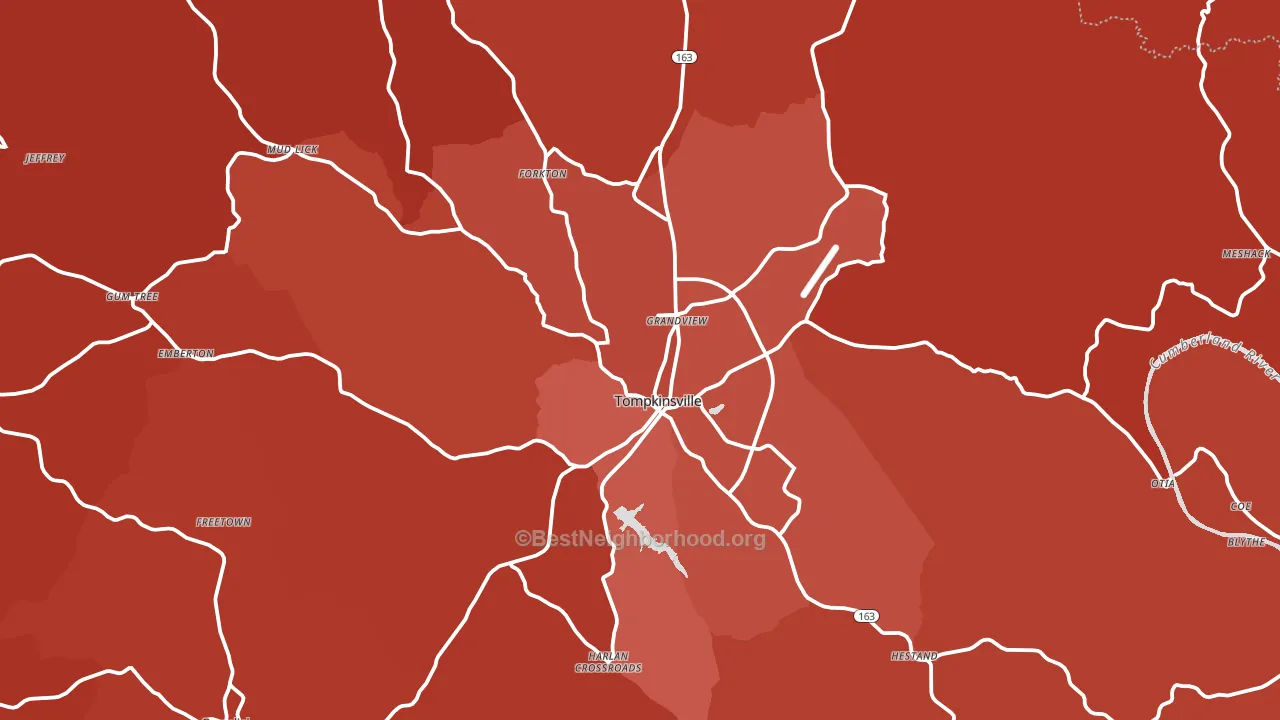 42167, KY block-group political-lean map