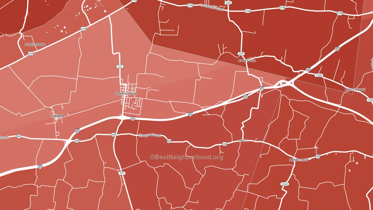 42171, KY block-group political-lean map