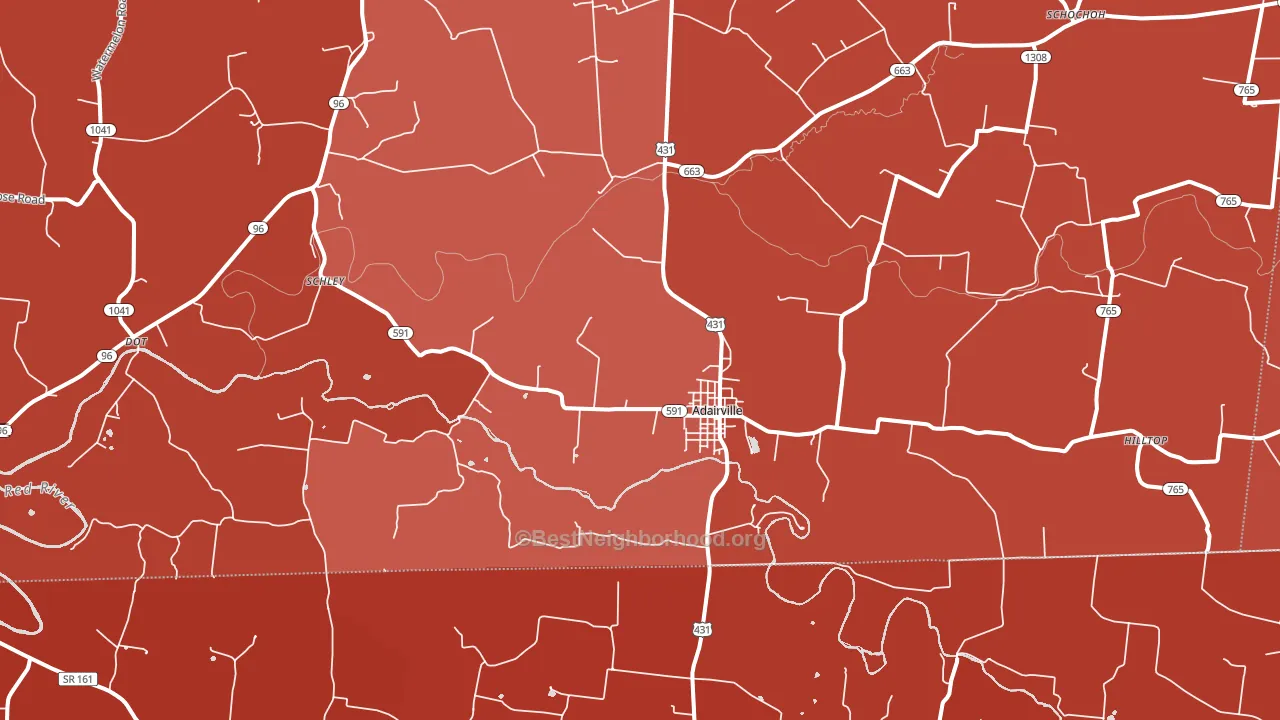 42202, KY block-group political-lean map