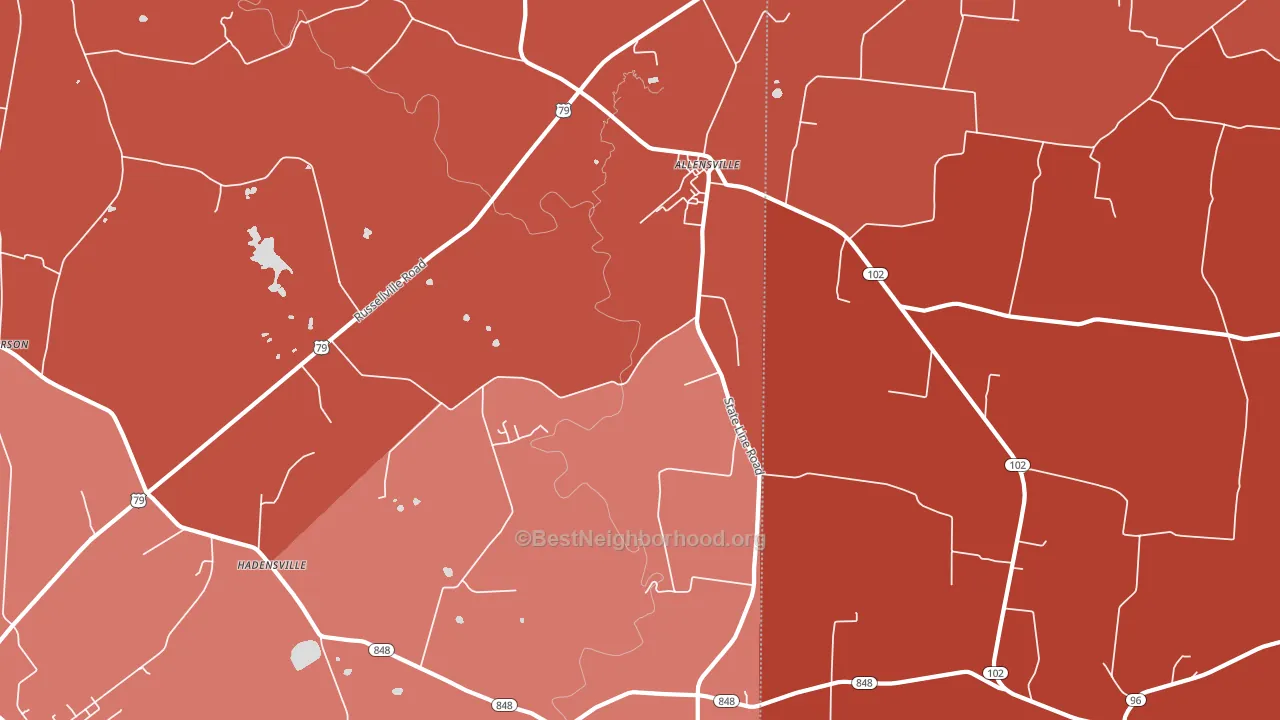 42204, KY block-group political-lean map