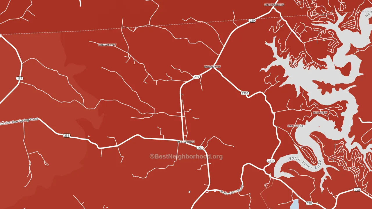 42207, KY block-group political-lean map