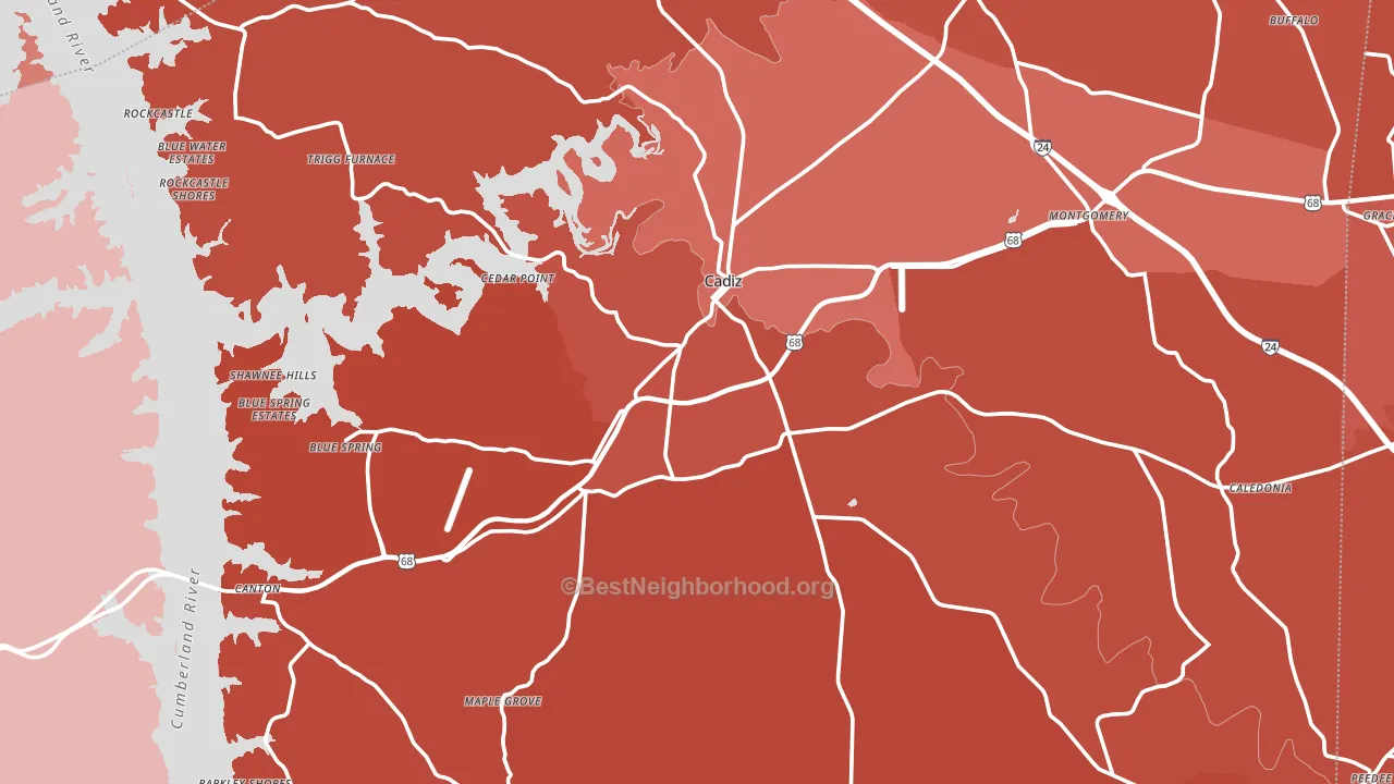 42211, KY block-group political-lean map