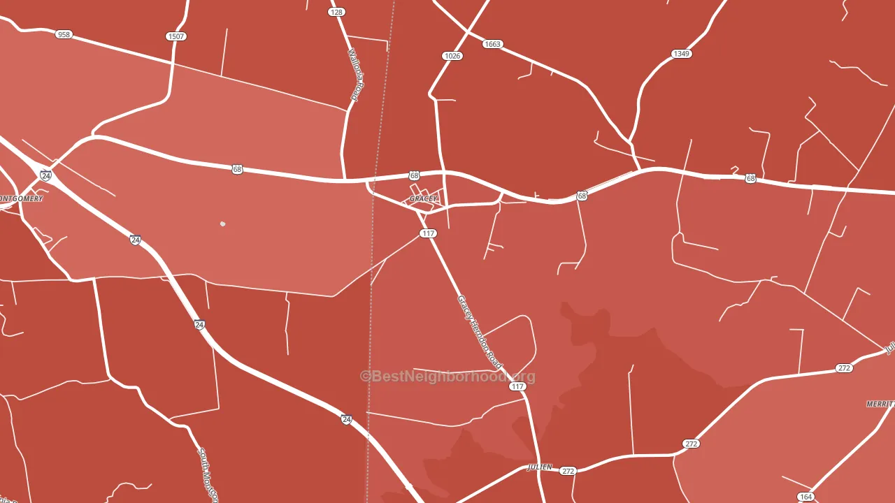 42232, KY block-group political-lean map