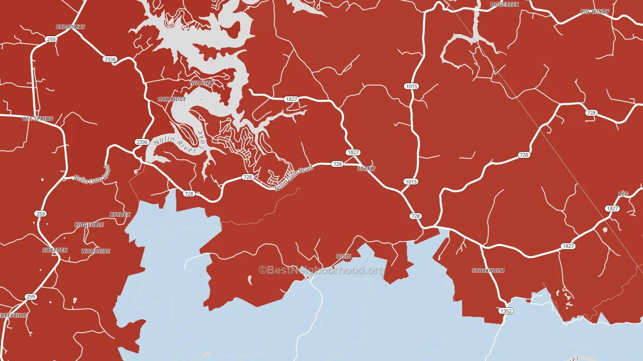 42259, KY block-group political-lean map