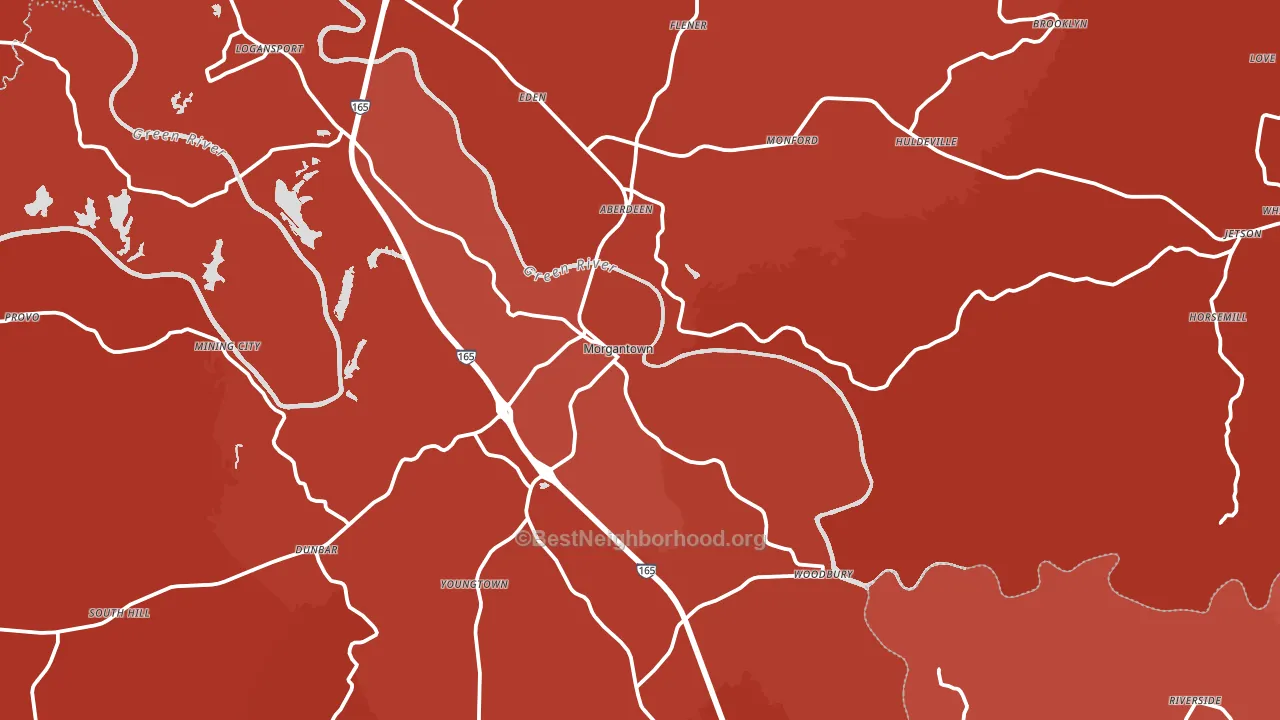 42261, KY block-group political-lean map