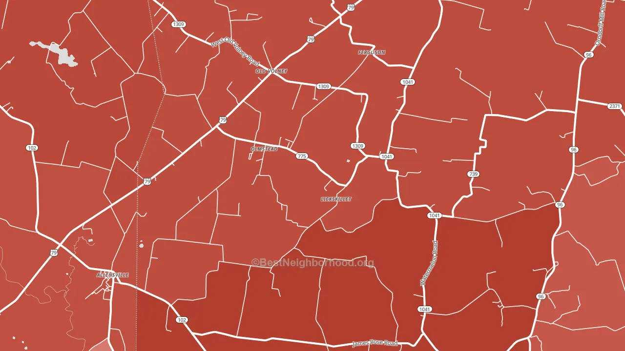 42265, KY block-group political-lean map
