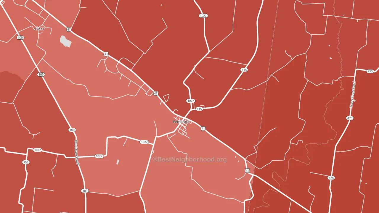 42266, KY block-group political-lean map
