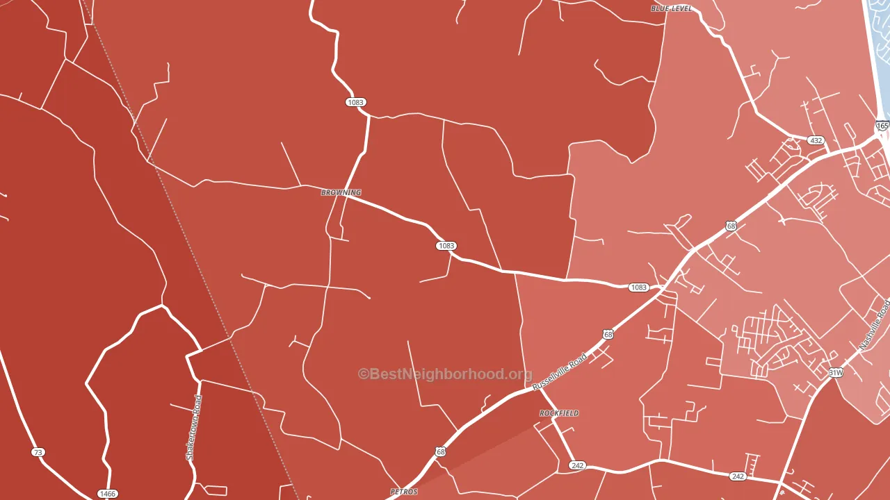 42274, KY block-group political-lean map