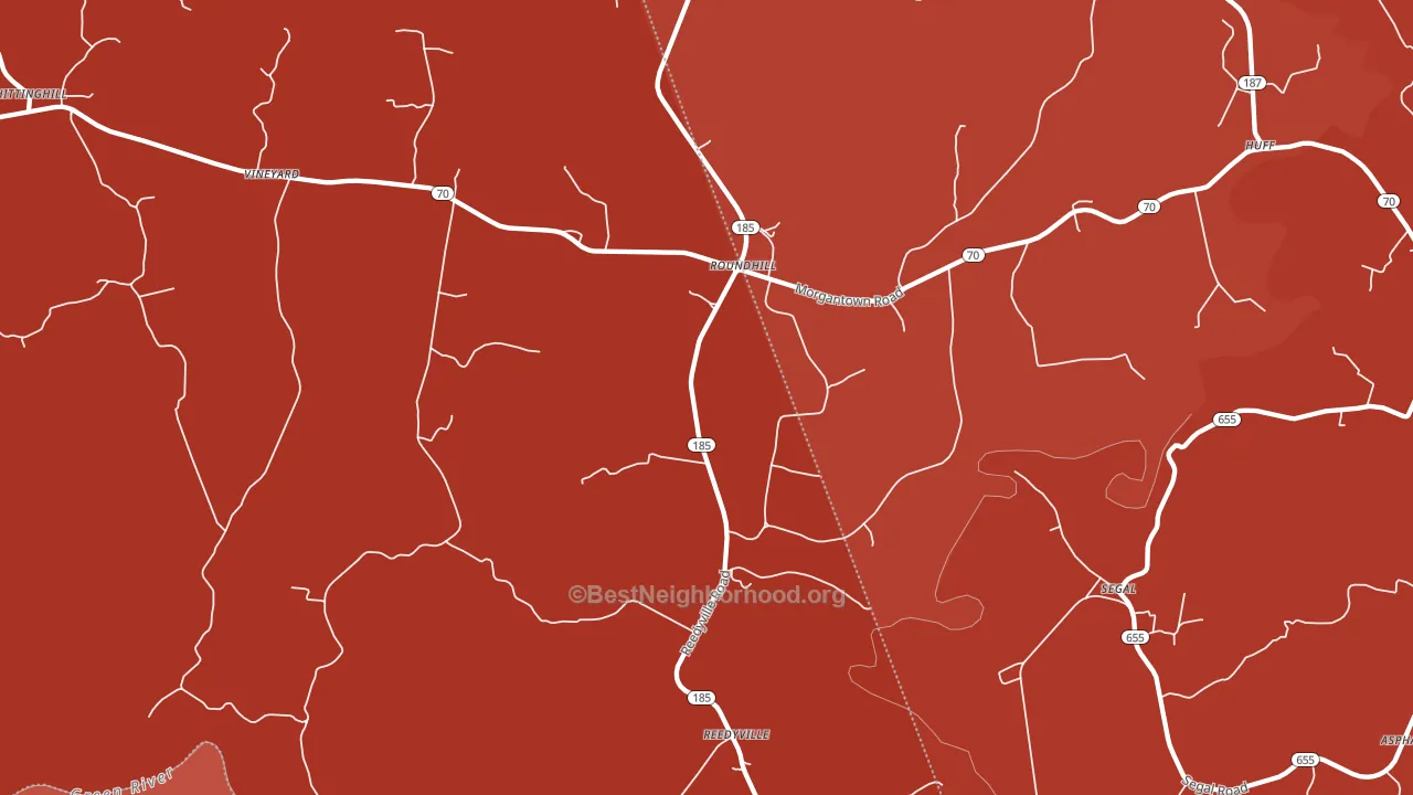 42275, KY block-group political-lean map