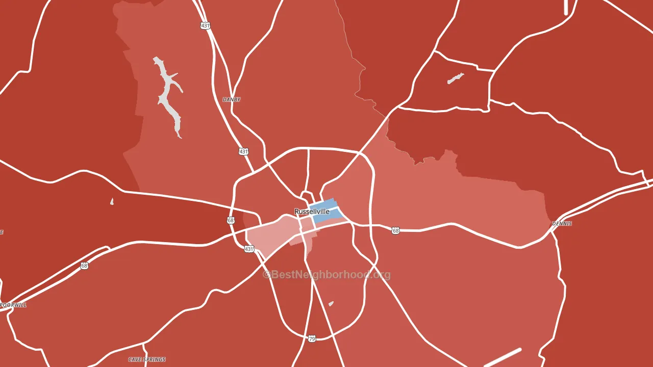 42276, KY block-group political-lean map