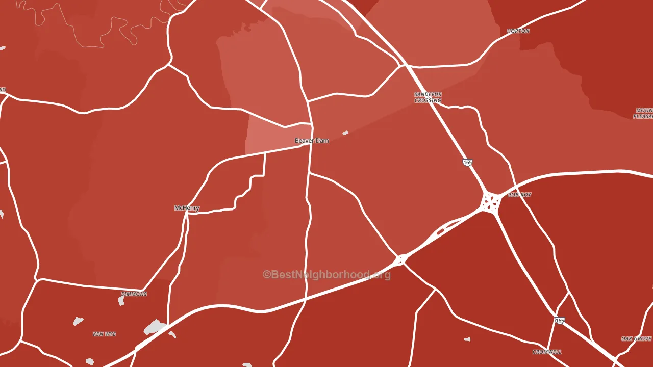 42320, KY block-group political-lean map