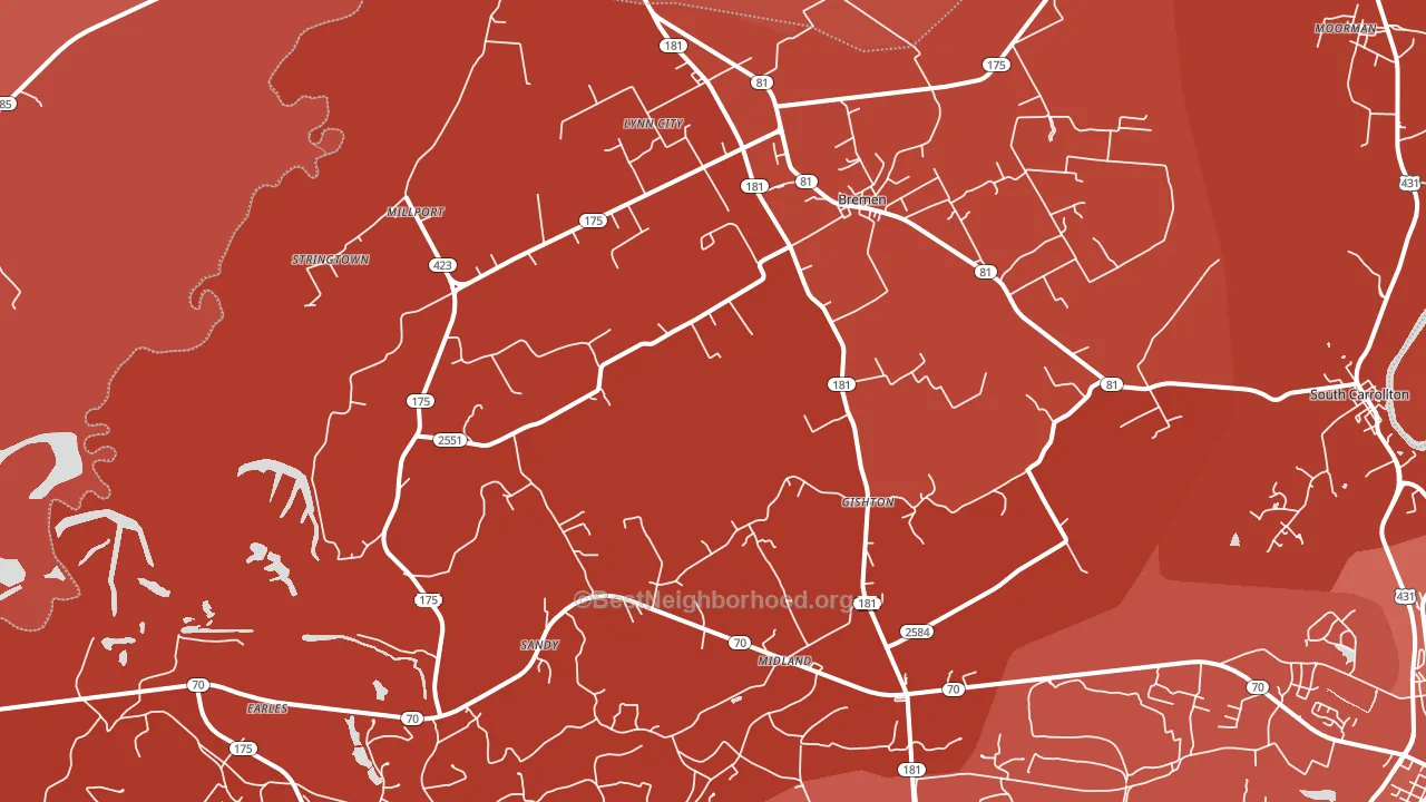 42325, KY block-group political-lean map
