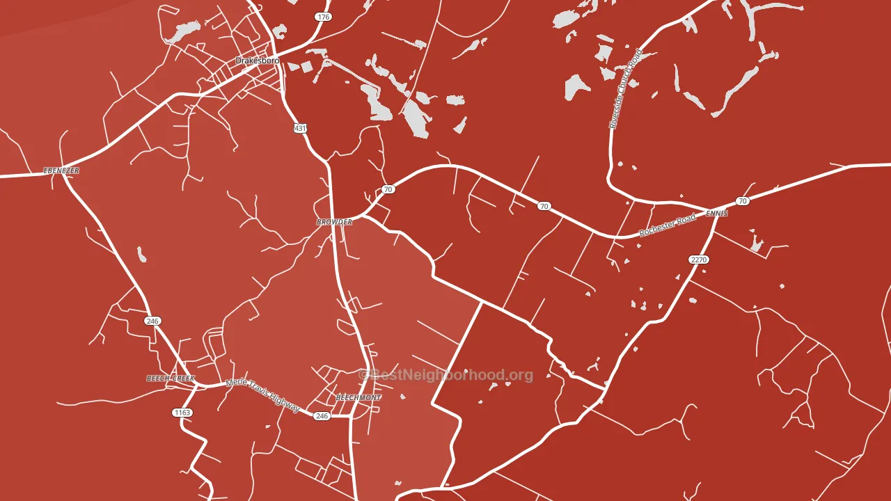 42326, KY block-group political-lean map