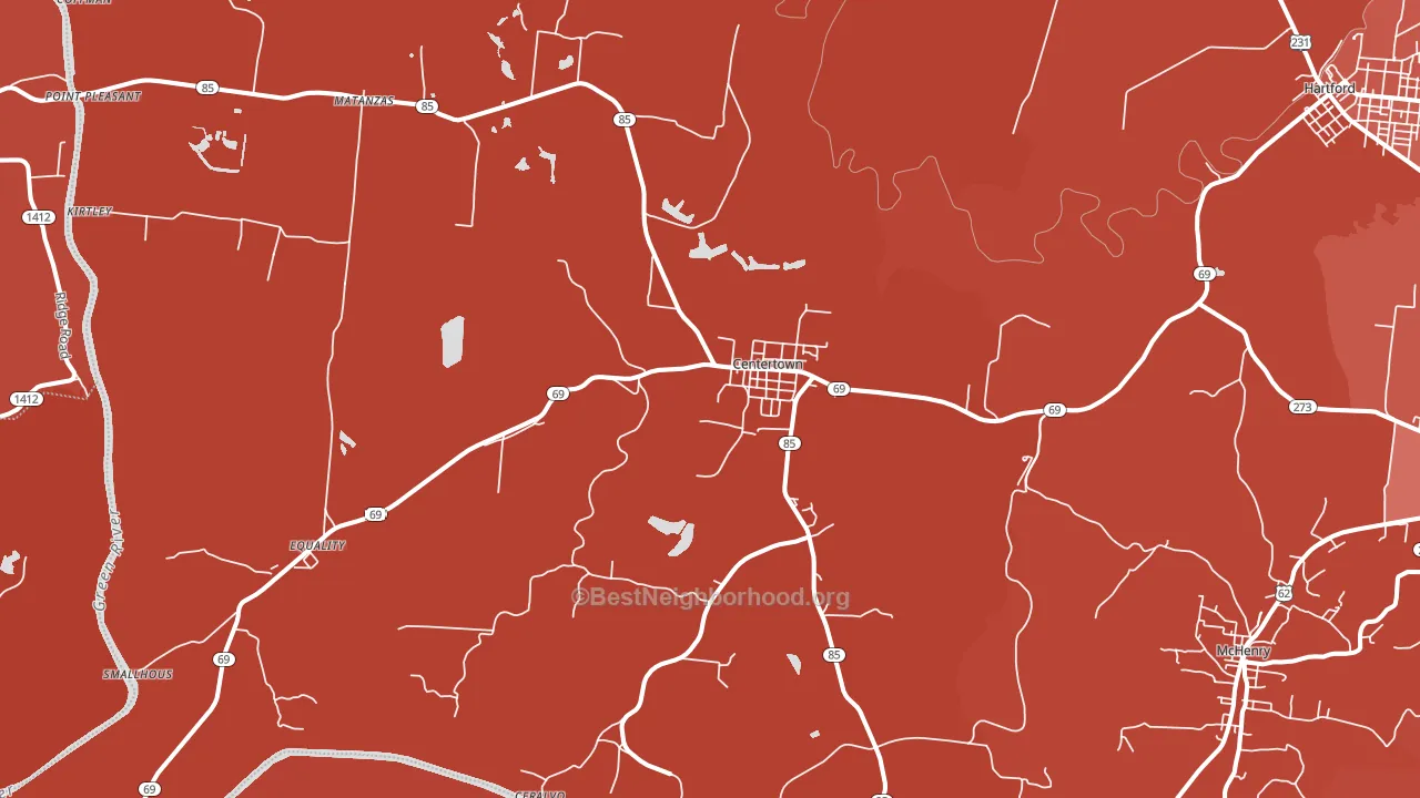 42328, KY block-group political-lean map