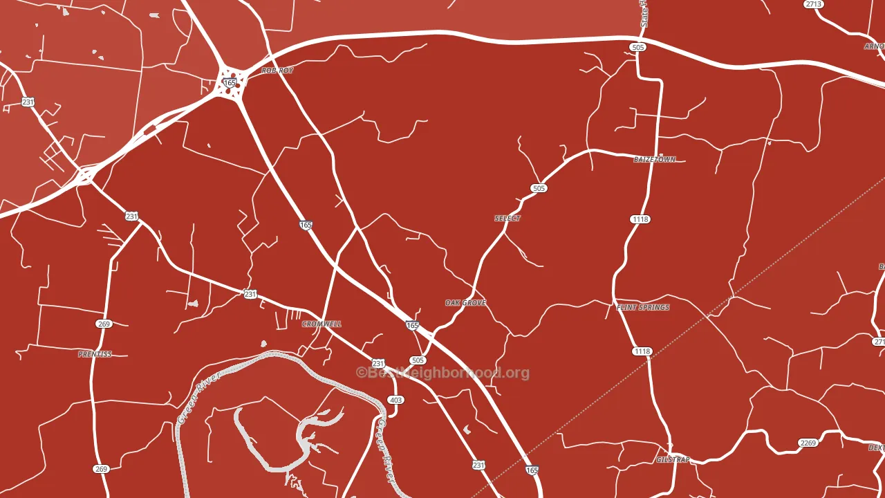 42333, KY block-group political-lean map