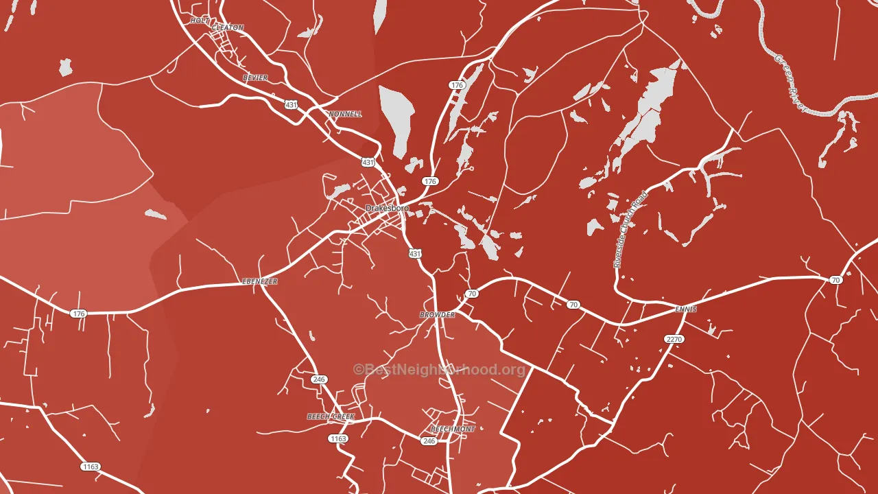 42337, KY block-group political-lean map