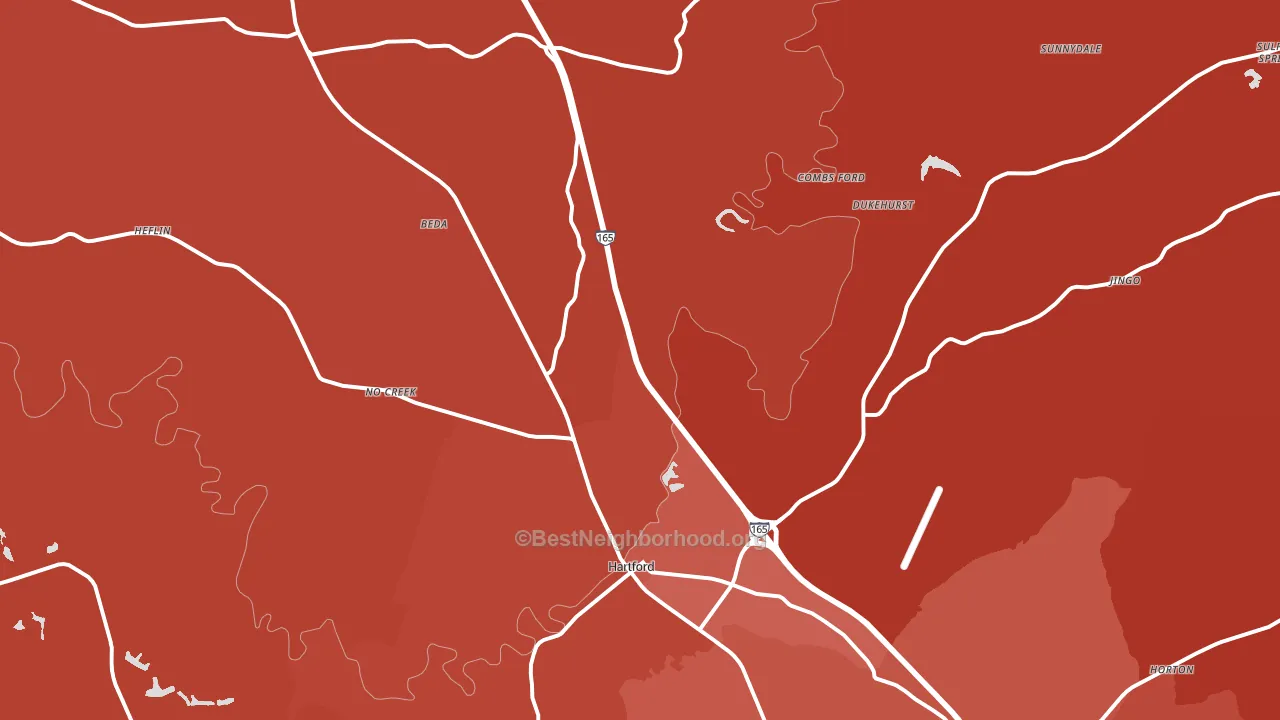 42347, KY block-group political-lean map