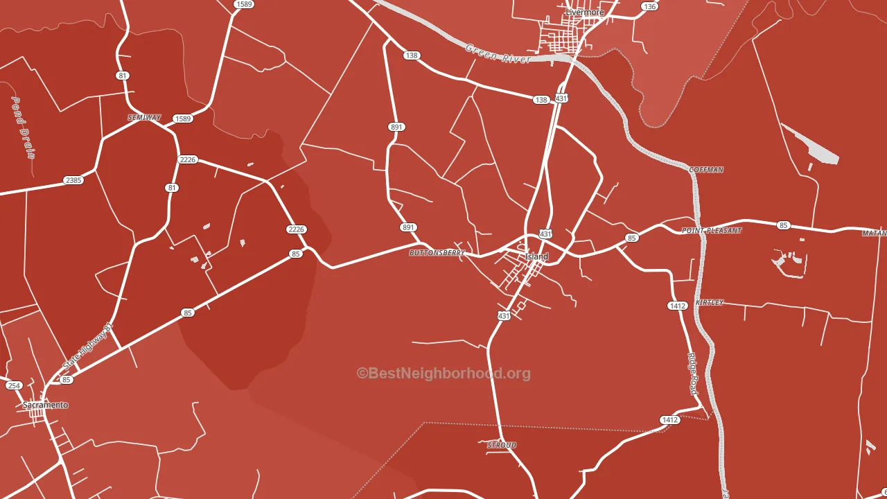 42350, KY block-group political-lean map