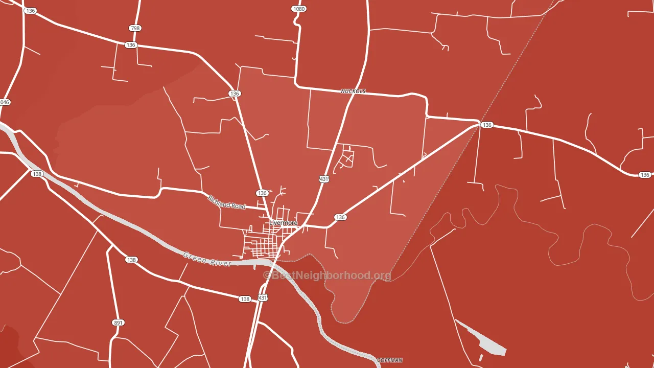42352, KY block-group political-lean map