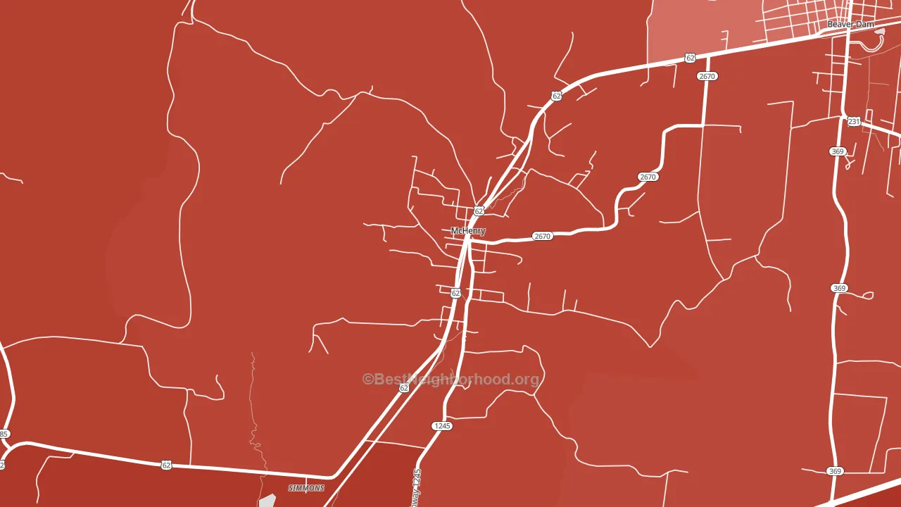 42354, KY block-group political-lean map