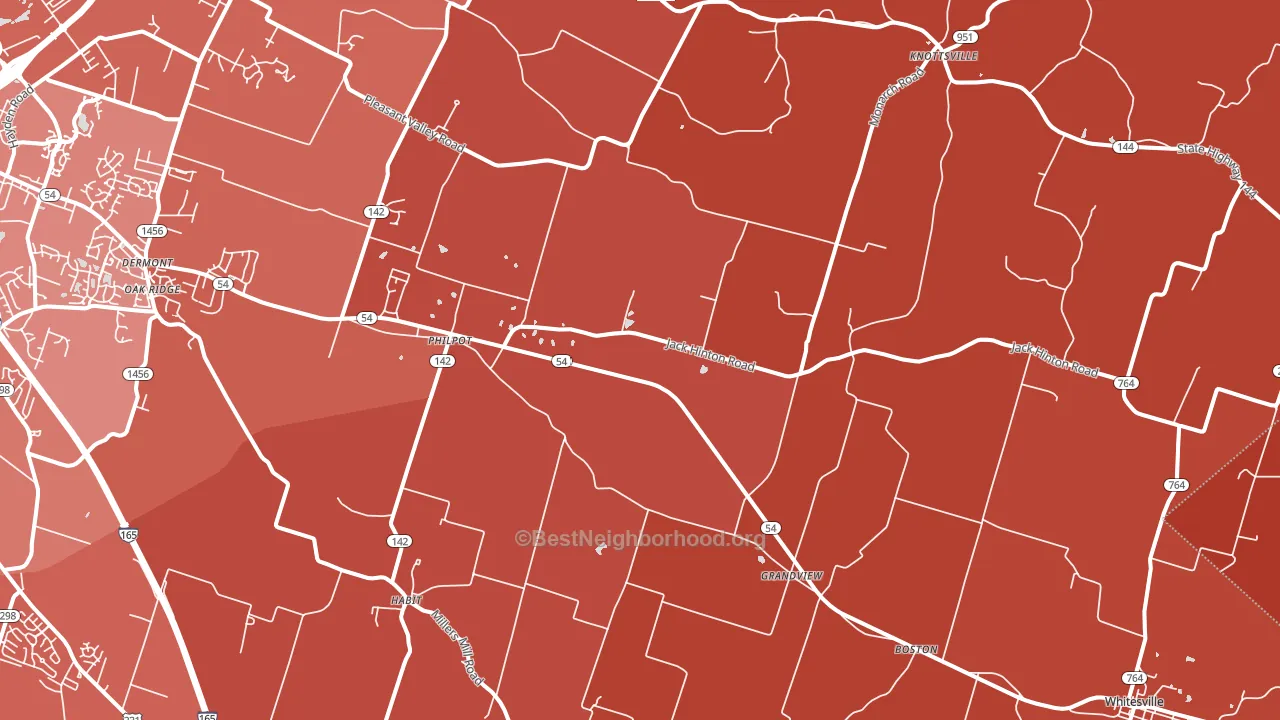 42366, KY block-group political-lean map