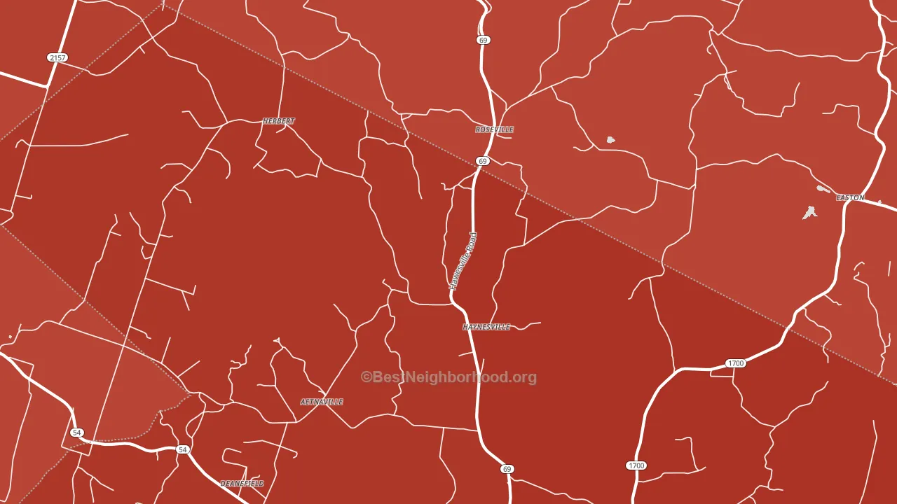 42368, KY block-group political-lean map