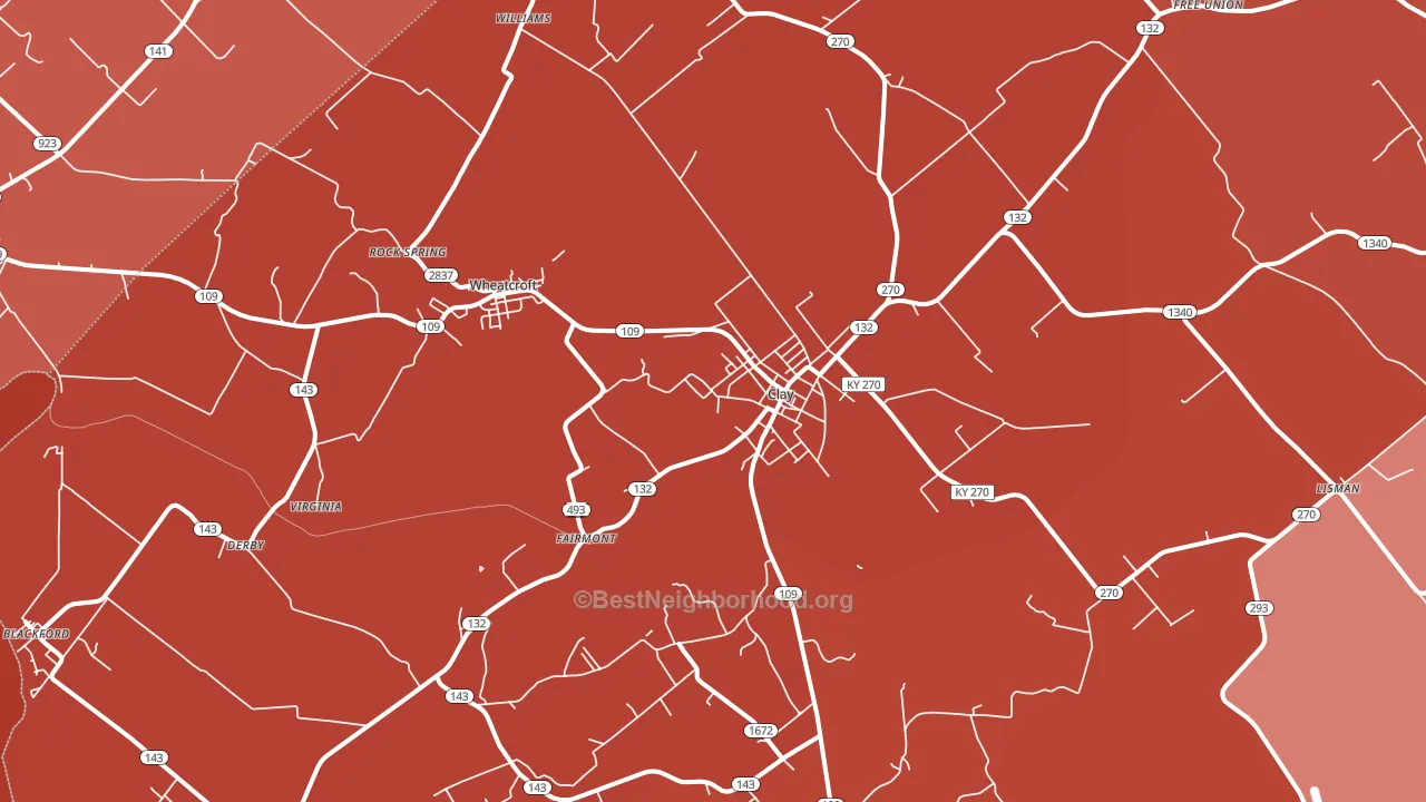 42404, KY block-group political-lean map