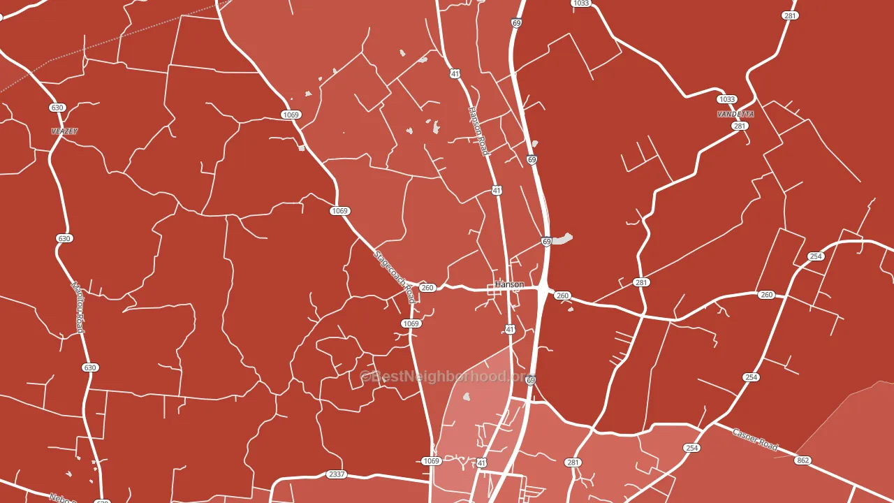 42413, KY block-group political-lean map