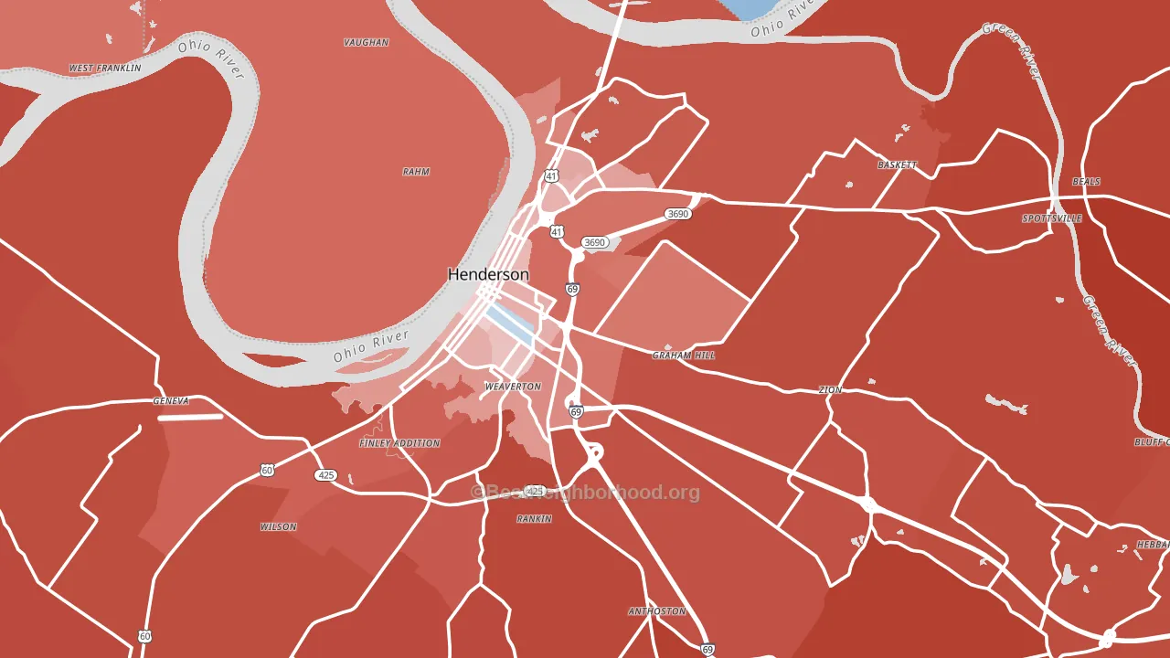 42420, KY block-group political-lean map