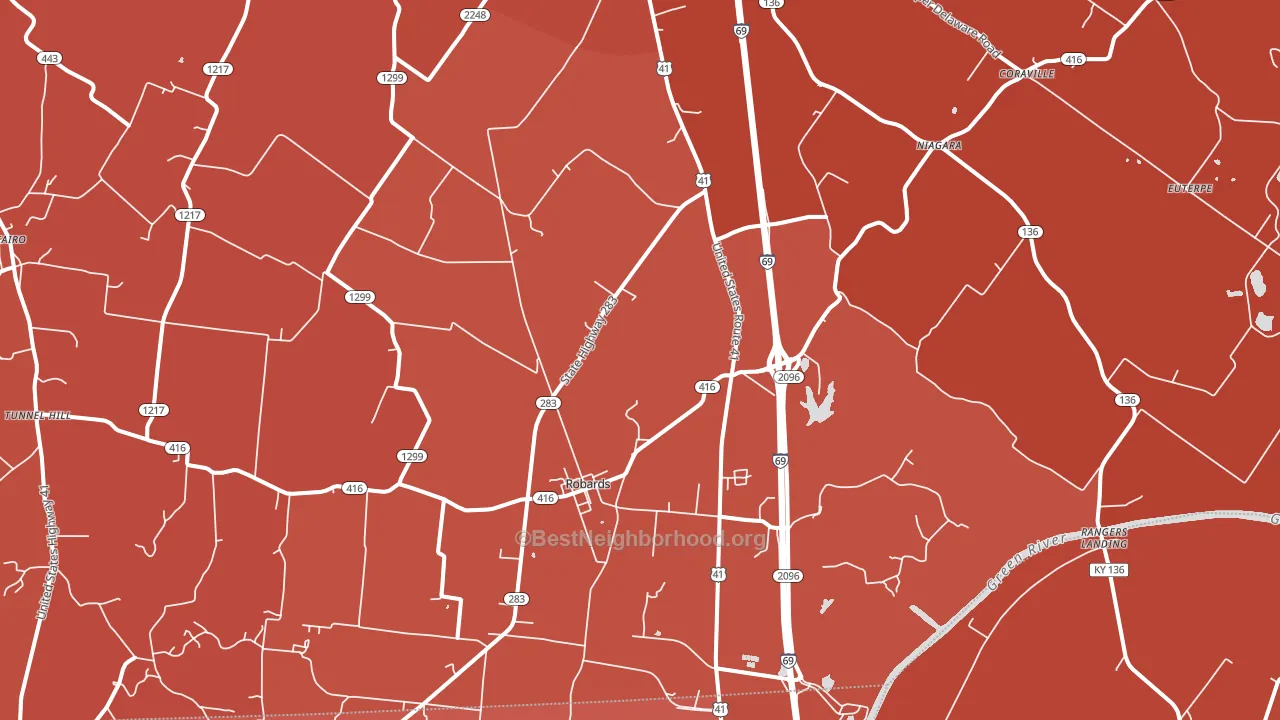 42452, KY block-group political-lean map