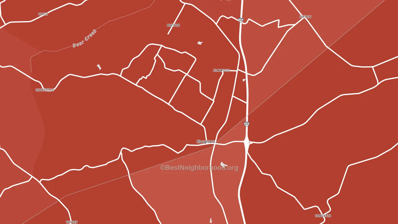 42456, KY block-group political-lean map