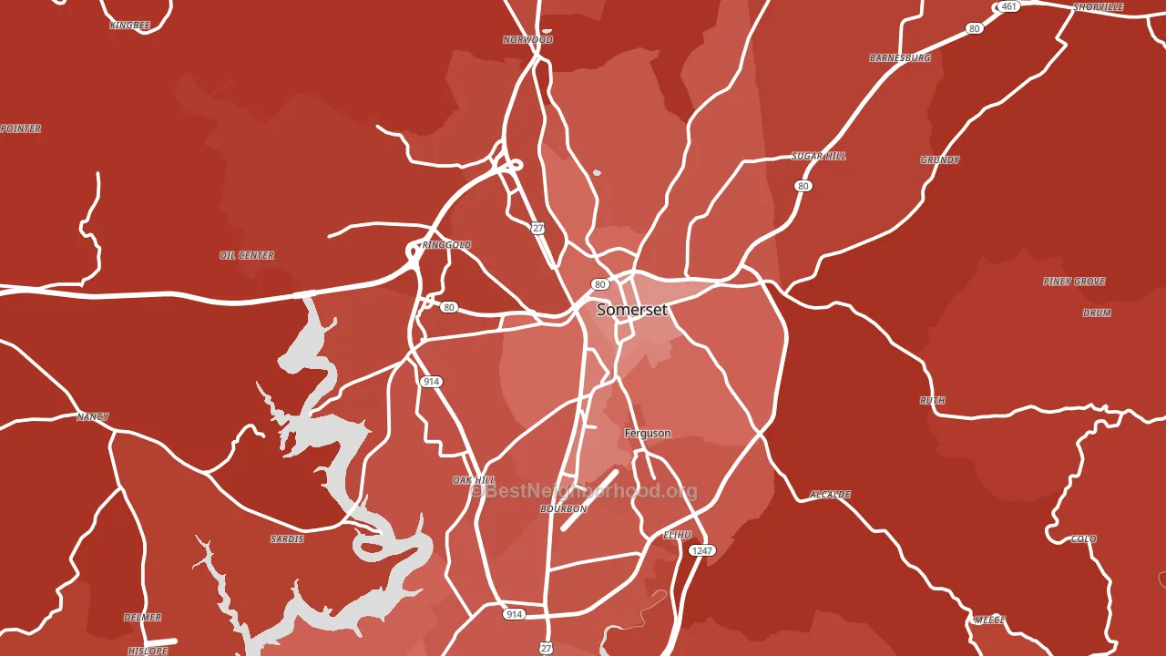 42503, KY block-group political-lean map