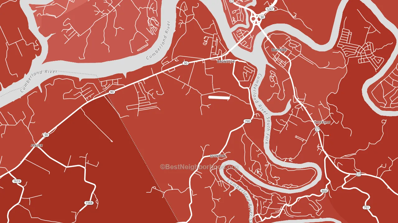 42518, KY block-group political-lean map