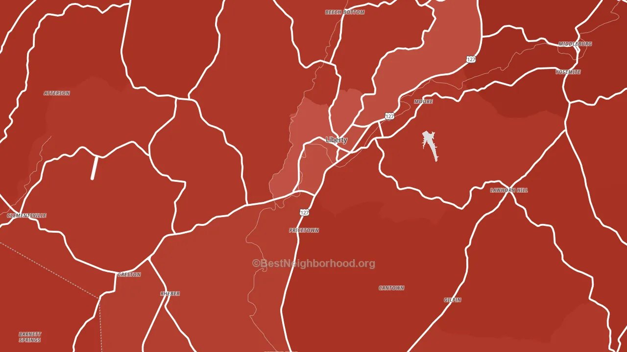 42539, KY block-group political-lean map