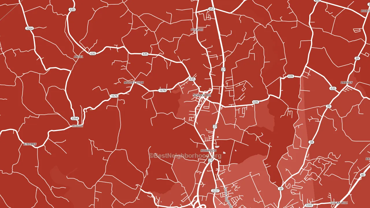 42553, KY block-group political-lean map