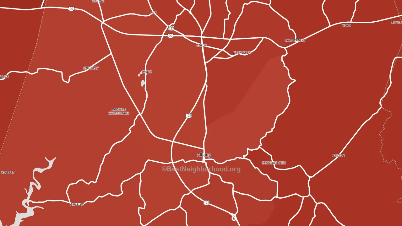 42602, KY block-group political-lean map