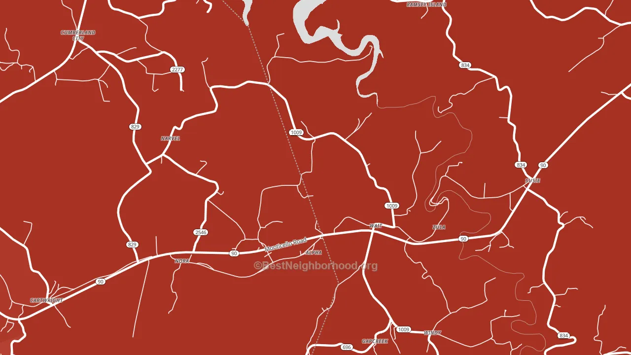 42603, KY block-group political-lean map