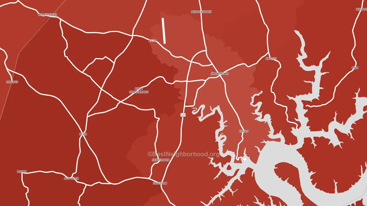 42629, KY block-group political-lean map