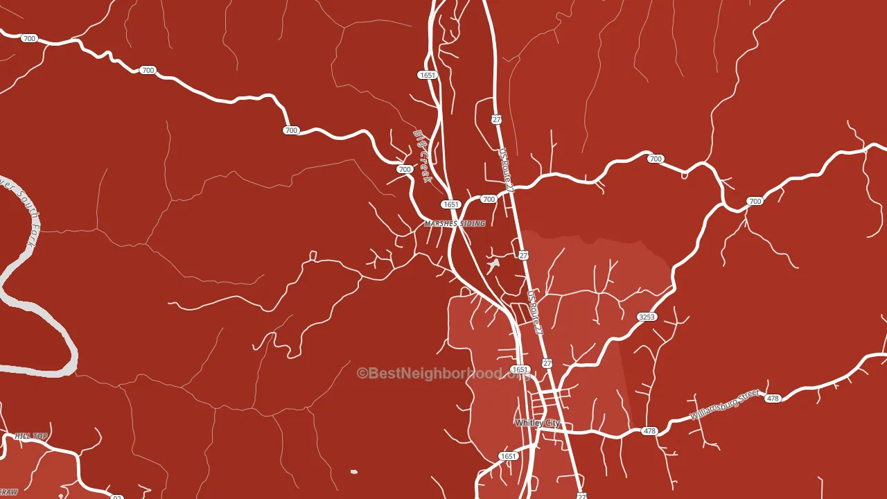 42631, KY block-group political-lean map