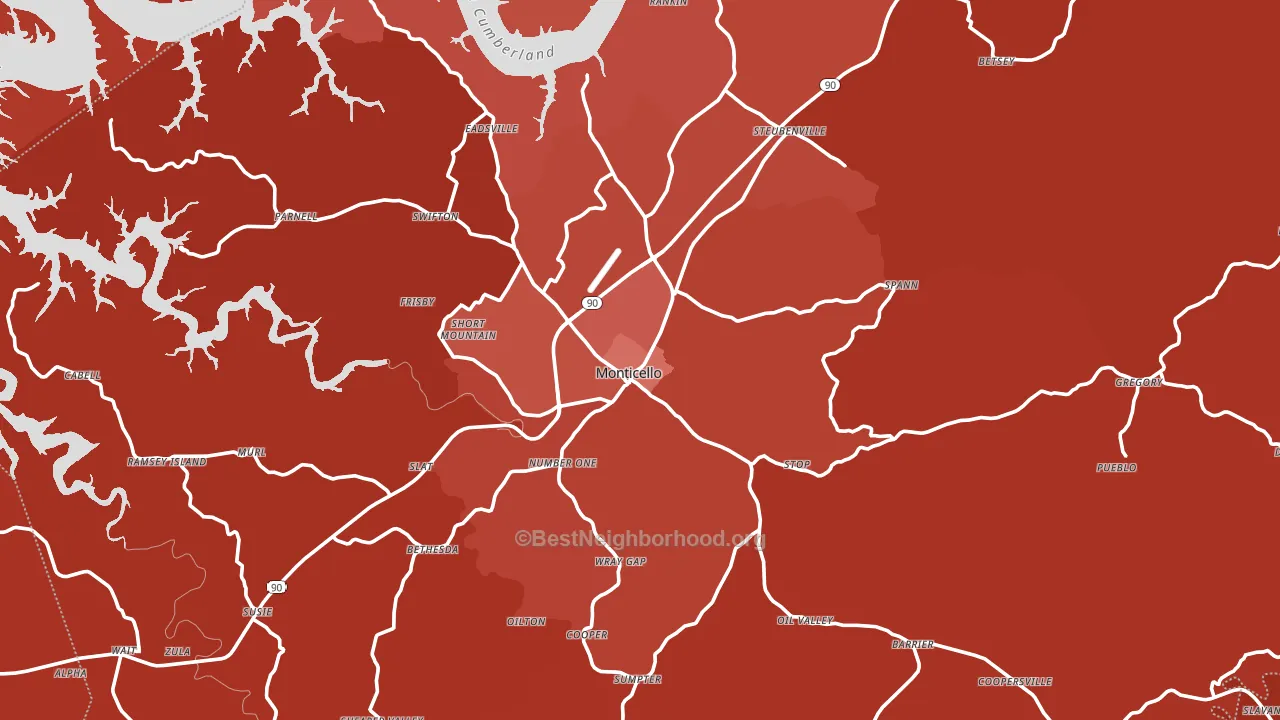 42633, KY block-group political-lean map