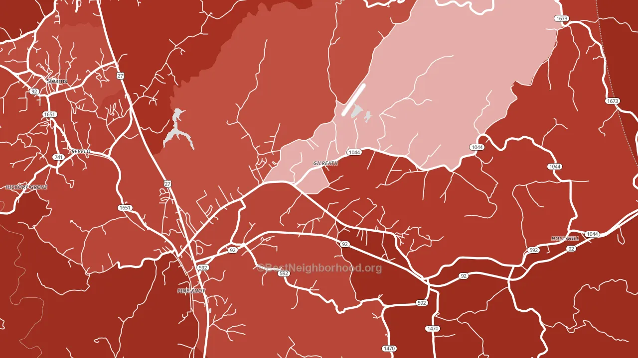42635, KY block-group political-lean map