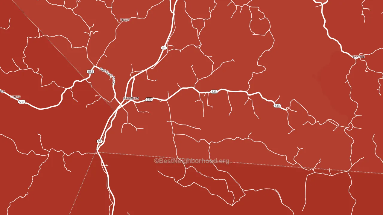 42715, KY block-group political-lean map