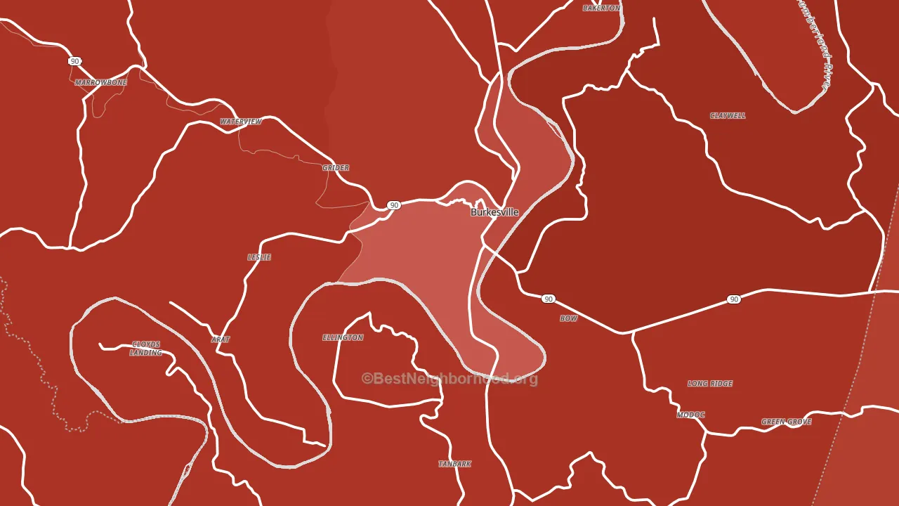 42717, KY block-group political-lean map
