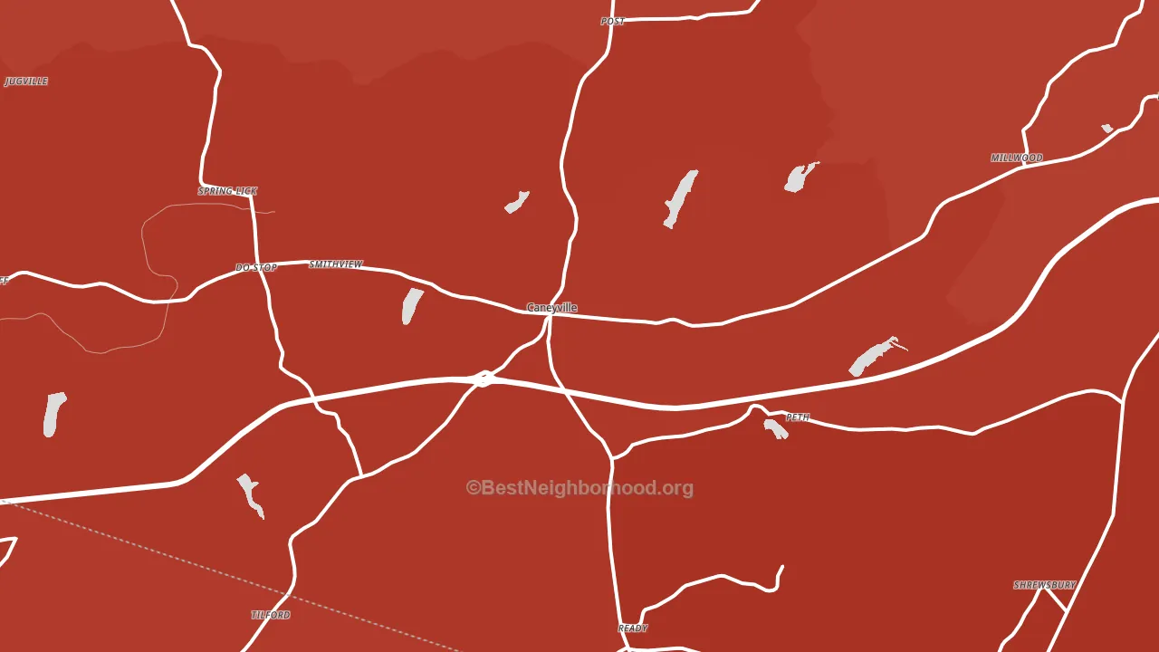42721, KY block-group political-lean map