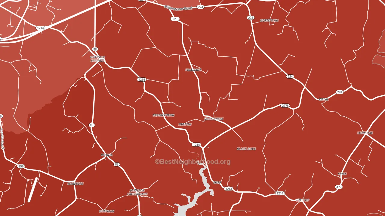 42726, KY block-group political-lean map