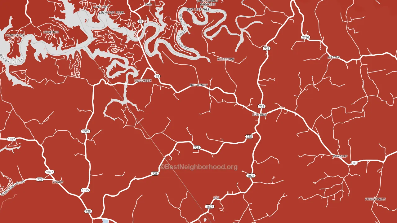 42729, KY block-group political-lean map