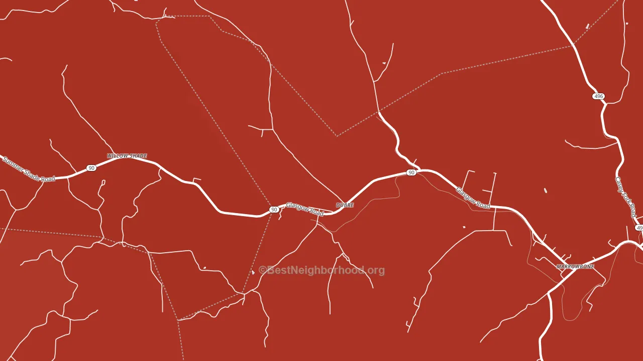 42731, KY block-group political-lean map