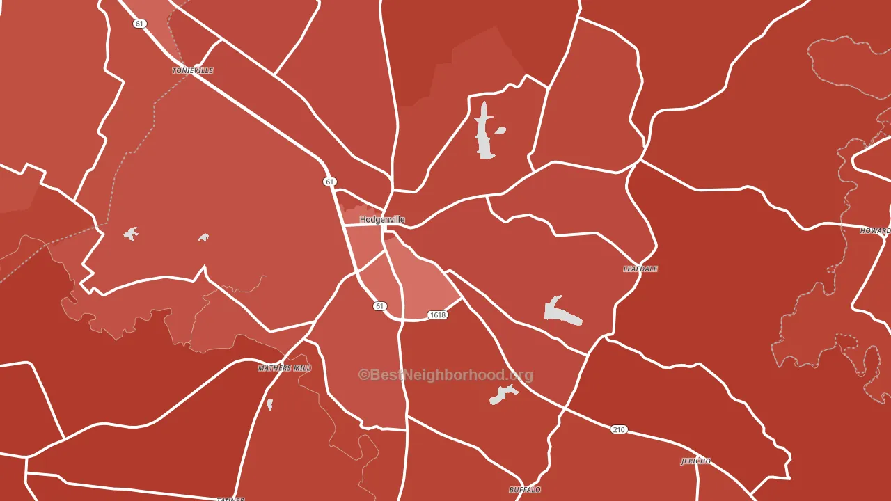 42748, KY block-group political-lean map