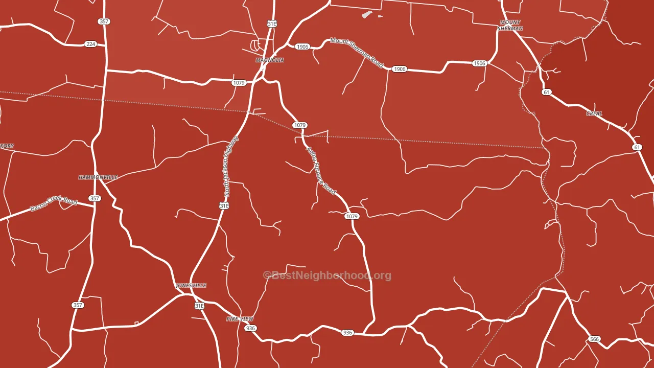 42757, KY block-group political-lean map