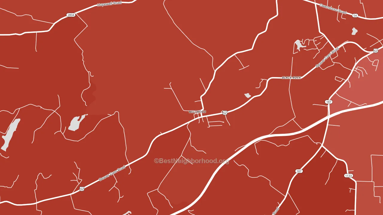 42762, KY block-group political-lean map